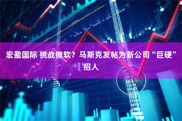 宏盈国际 挑战微软？马斯克发帖为新公司“巨硬”招人